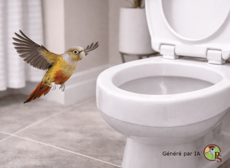 conure et toilette