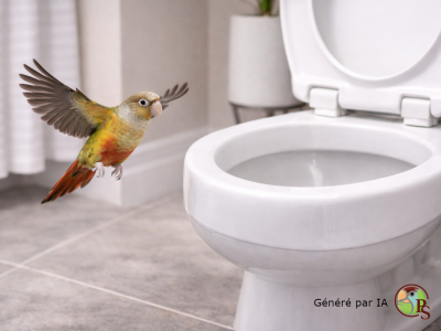 conure et toilette
